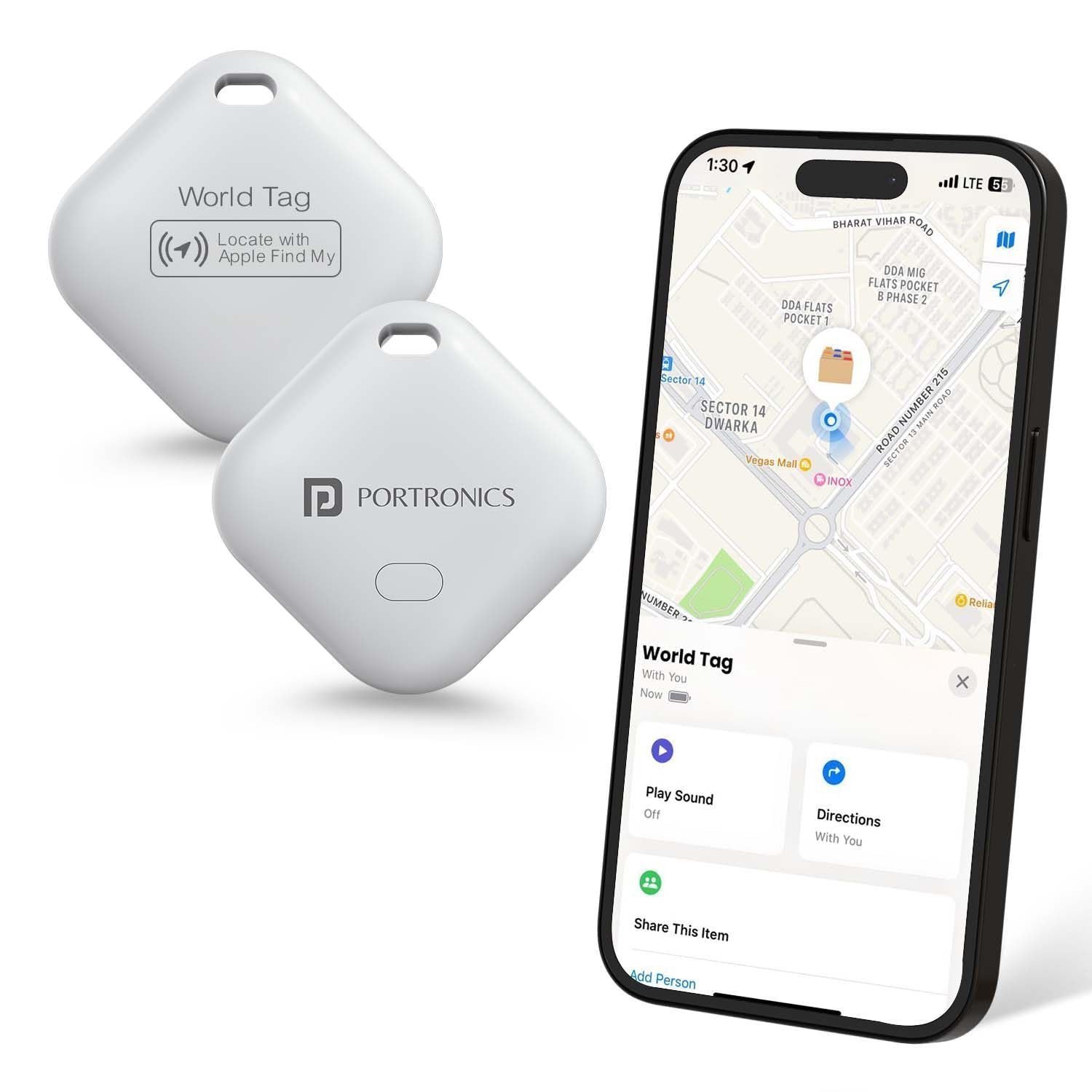 61nj5UCJXTL._SL1500_.jpg Portronics Worldtag Item Finder with Upto 1 Year Battery Life - Image 1