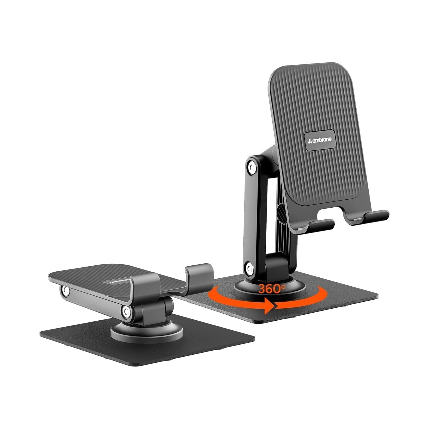 71JKAX3hVRL._SL1500_.jpg Ambrane 360° Rotation, Foldable Design Mobile Stand with Stable - Image 1